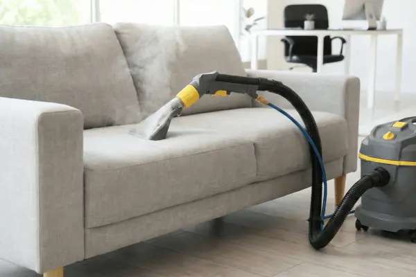 Nettoyage vapeur professionnel d'un canapé à Lille par CleanVapeur